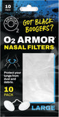 O2 Armor Nose Filters for Welders & Allergies - Nose Filter for Dust - Nasal Filters for Welding - Nose Dust Mask for Construction (10 Pack, Size Large)