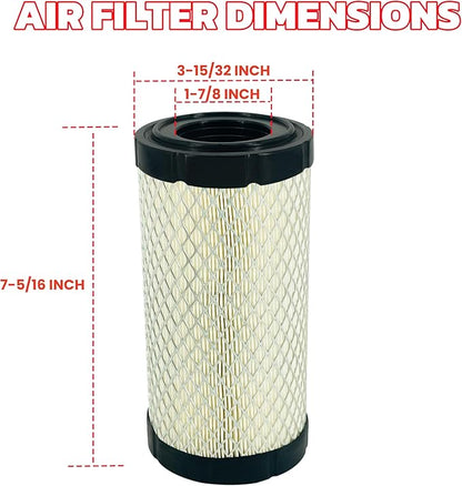 Euros K1211-82320 Air Fil-ter Maintenance Kit Fit For Kubota BX22D BX23S BX23D BX1880 BX2360 BX2380 BX2230 Rep HH150-32430/HHK20-36990 Oil/Transmission Filter (White-K1211-82320)