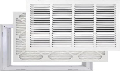 Venti Air Steel Return Air Filter Grille with MERV 11 Filter Pre-Installed - Removable Face/Door for 1 inch Filters - HVAC Duct Cover Grill (2-3 Business Day Delivery) (HFG2418F)