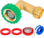 Lead-Free Brass 90°Hose Elbow Fitting,90 Degree Hose Saver Green Quick Swivel Connect Adapter,Thread Size 3/4" Connectors,Hose Protector with Water Filter 1 Pc