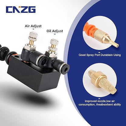 1/4" CNC Coolant Nozzle Mister for Milling Machine,Mist Coolant System for Metal Cutting Engraving Cooling Sprayer Machine for Mill Air Pipe Lathe