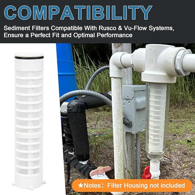 1-1/2" 100 Mesh Spin Down Replacement Filter Screen FS1-1/2-Re for Rusco & Vu-Flow Filtration System, FS1 1/2-100 Water Filter Element, Irrigation Sprinkler Filters for Water Spin Down Sediment Filter