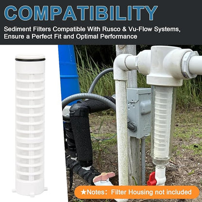 1-1/2" 100 Mesh Spin Down Replacement Filter Screen FS1-1/2-Re for Rusco & Vu-Flow Filtration System, FS1 1/2-100 Water Filter Element, Irrigation Sprinkler Filters for Water Spin Down Sediment Filter