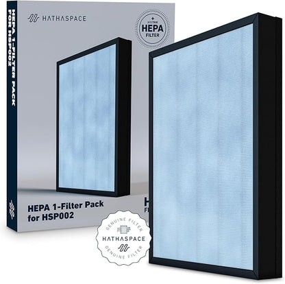HATHASPACE HSP002 H13 True HEPA Filter Replacement, 4-Stage Air Purifier Filter with Activated Carbon, Zeolite, Pre-Filter & Cold Catalyst, Captures Dust, Smoke, Odors, VOCs, Easy to Install, 1 Pack