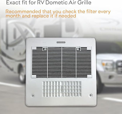 RV Premium Charcoal Activated Carbon Fiber Air Conditioner Filter - Air Duct AC Carbon Filter Replacement for RV AC Vent (2 Pack, 14" x 7.5")