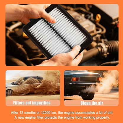 17220-5K0-A00 Air Filter Replacement Compatible with Honda Rigid Panel for Accord Hybrid/Plug-In (2014-2022), CR-V Hybrid (2020-2022)