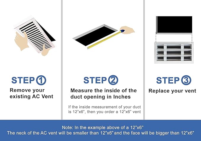 BUILDMART - 14x14 Modern AC Vent Cover - Decorative White Aluminum Air Vent - Standard Linear Slot Diffuser - Heating and Cooling Register Grille for Ceiling, Walls & Floors - Texas Buildmart