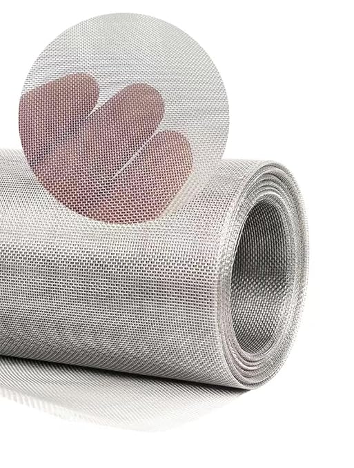 304 Stainless Steel Mesh Screen#60Mesh -Size:15.7"x47.2"(40x120cm), for Home, Garden and Farm. Window or Door Filter, Guards Against Pests Like Mice, Snakes, and Rodents. Easy to Cut and Install.
