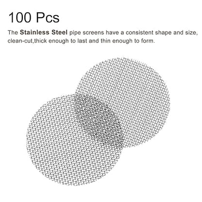 MECCANIXITY Pipe Screen Stainless Steel Screens, 13/16 Inch (20mm) Diameter for Pipe Filter, Pack of 100