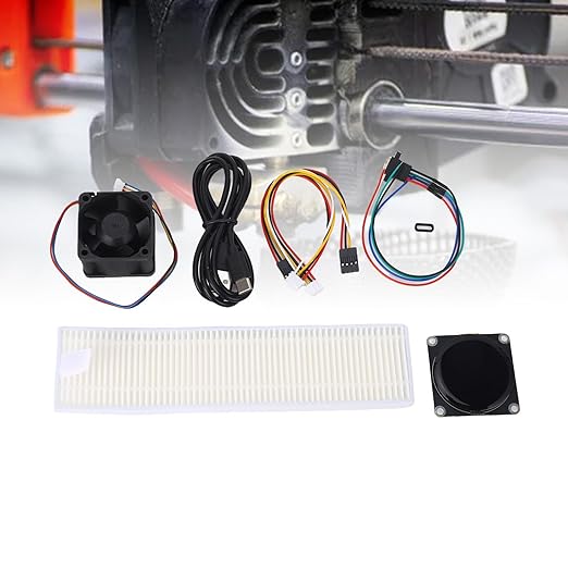 Fafeicy 3D Printer Air Filter, LCD Display Real Time Monitoring with Activated Carbon Air Purifier, for 3D Printer Accessories Kit