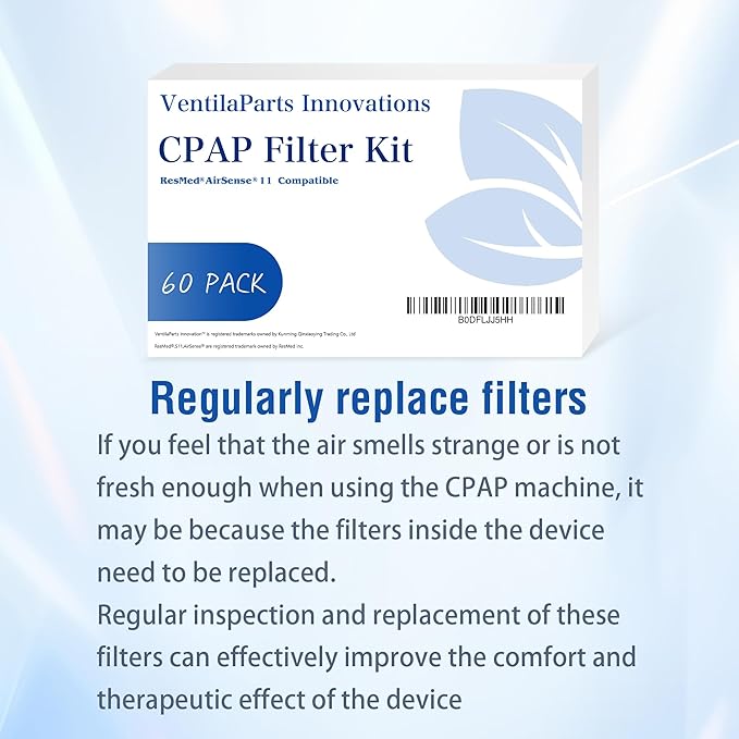 60 Pack - Ultra Fine CPAP Filters - Compatible with ResMed Airsense 11 Series