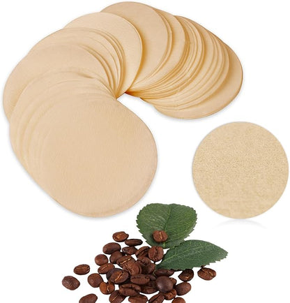 CEYAZYE 200 PCS Round Coffee Filter Paper, 56 mm Disposable Coffee Filters, Moka Coffee Pot Filter for Espresso Machine Portafilter Moka Pot, Quality Material Paper Fiber Heat Resistance