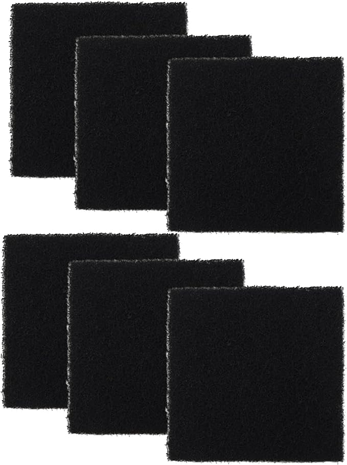 6 Pack Activated Carbon Filters Compatible with Hakko Xytronic Aoyue Smoke Absorber, 5 1/8 Inch x 5 1/8 Inch Solder Extractor Filter