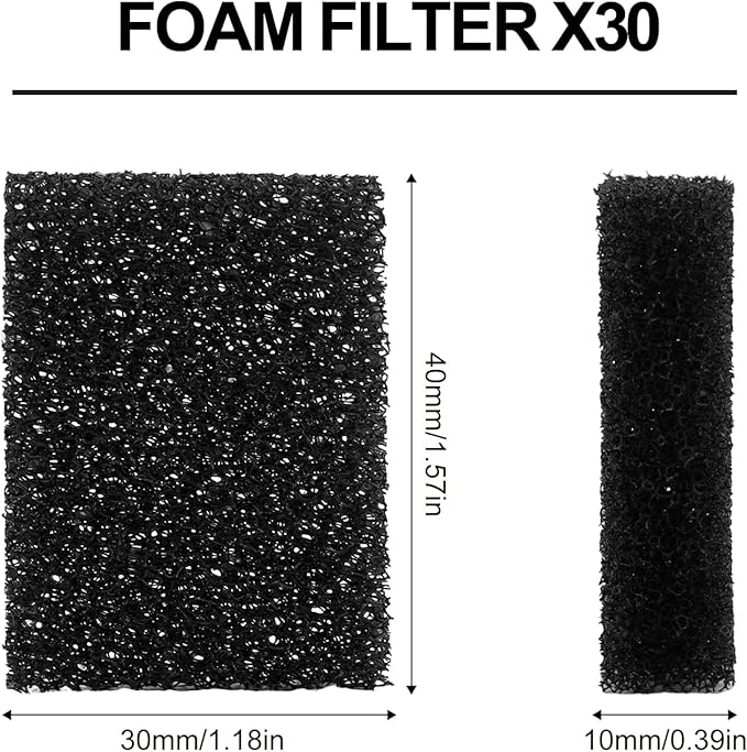 30pcs Pet Fountain Replacement Filter, Cat Drink Water Filter Replace Foam Filter Pet Fountain Foam Filter Compatible with PETKIT Eversweet 3 Pro