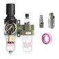 AC2010-02 Pneumatic Air Compressor Water Separator Regulator Filter Compressed for Accessories Parts Pressure with Gauge 1/4 Manual Filter+US