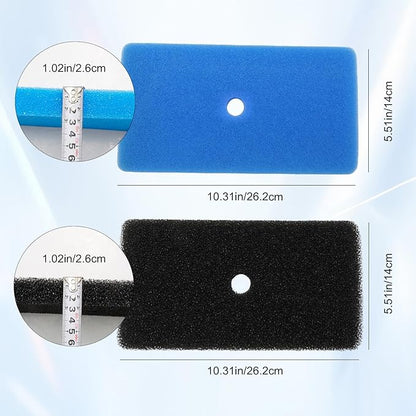MDEOOSKY 4 Sets Pond Filter Sponge Pads, Coarse and Fine Filter Media Replacement for 52231 52229 Filter Box, for Outdoor Pond Aquariums Fountains, Compare to Part# 871980305528