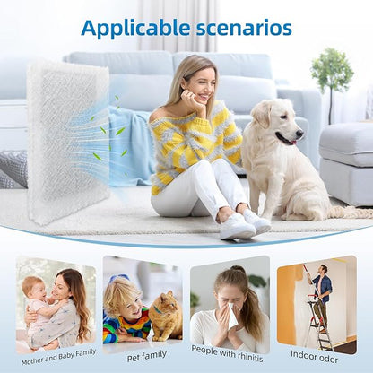 20x25 Replacement Filter Pads Compatible with Dynamic Air Cleaner 20x25,Electrostatic Fiberglass Activated Carbon White (6 Pack)