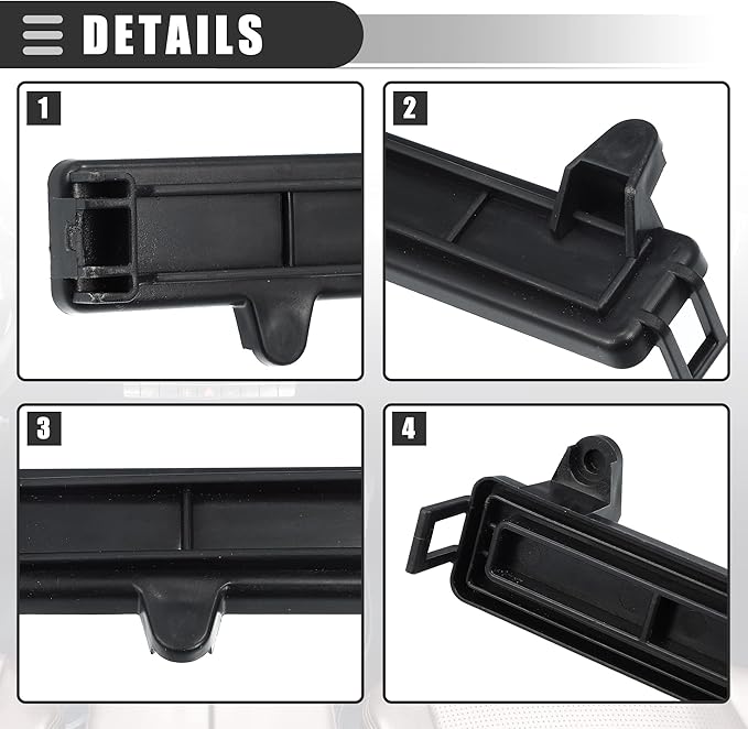 Motoforti Cabin Air Filter Cover, for Jeep Cherokee 2014-2020, Plastic, No.68223045AB, Black