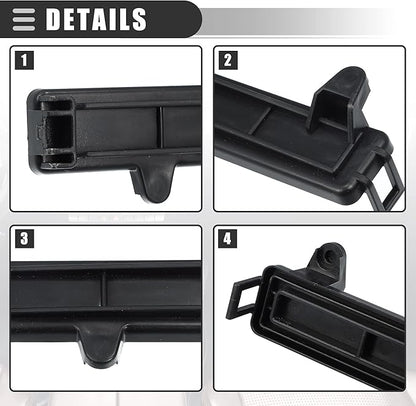 Motoforti Cabin Air Filter Cover, for Jeep Cherokee 2014-2020, Plastic, No.68223045AB, Black
