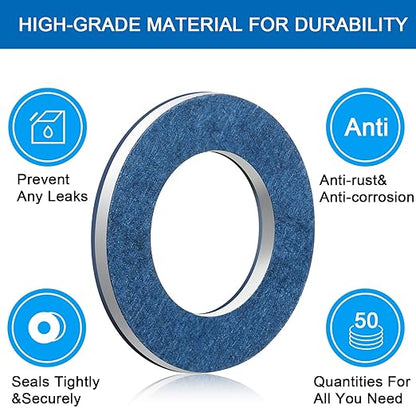 Mudder 100 Pieces Aluminum Engine Transmission Fluid Oil Crush Washers Drain Plug Gaskets, Compatible with Toyota, Scion Part 90430-12031