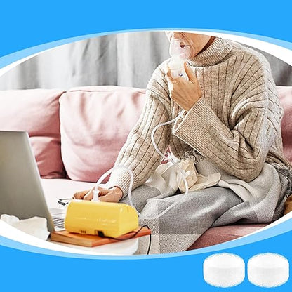 100 Pieces Air Filter Sponge for Compressor System Accessories Round White Sponge Air Filter Replacement for Compressor System (White)