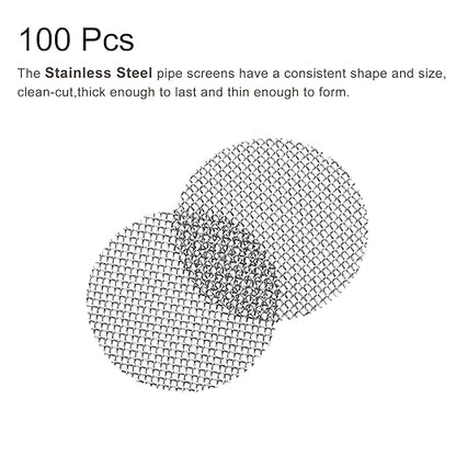 MECCANIXITY Pipe Screen Stainless Steel Screens, 1/2 Inch (12.7mm) Diameter for Pipe Filter, Pack of 100