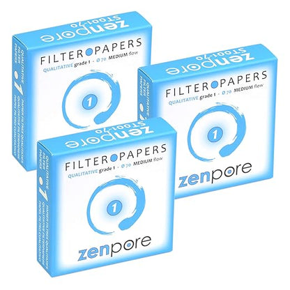 Filter Paper 7 cm Lab Qualitative Filter Paper for Chemistry, Standard Qualitative Grade 1-Medium Flow 70mm(300 Discs)