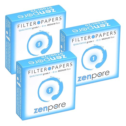 Filter Paper 7 cm Lab Qualitative Filter Paper for Chemistry, Standard Qualitative Grade 1-Medium Flow 70mm(300 Discs)