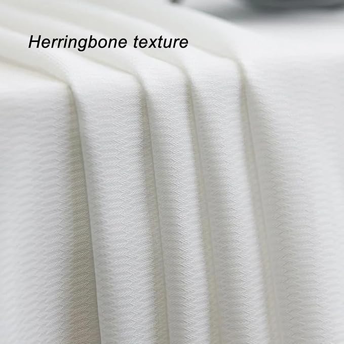 Non-See-Through Privacy White Sheer Curtains 96 inches Long 2 Panels, 52" Wide Rod Pocket Window Curtains & Drapes for Living Room Home Office Patio Sliding Door Bedroom Dining Room