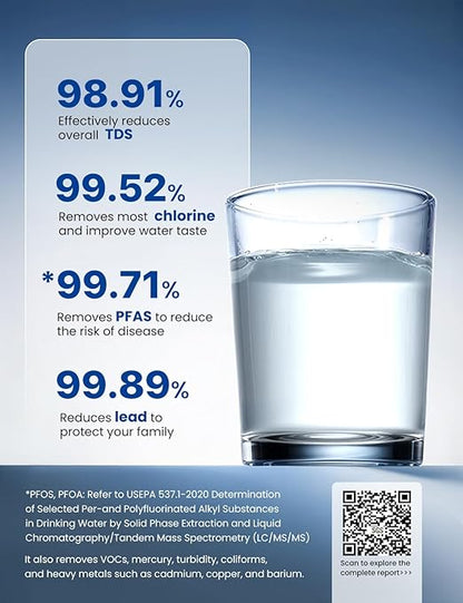 NOVETE Smart Reverse Osmosis Water Filter Countertop, UV 8-Stage RO Water Filtration System with APP Control, Cold Water Down to 32℉, NSF/ANSI 42/58 Certified, 4:1 Pure to Drain, No Plumbing, CRF0A-Qi