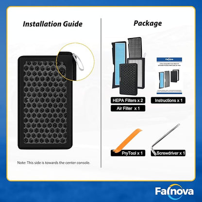 Compatible with Tesla Model 3 2021-2025 Front Trunk & Cabin Air Filter Kit — Includes Tools & Guide