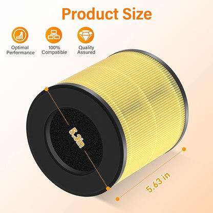 B-D02L/M05 Replacement Filter Compatible with MOOKA B-D02L & M05 Air Purifier, for VEWIOR B-D02U, for KOIOS B-D02L, H13 HEPA Filter, 2 Pack Pet Care Filter