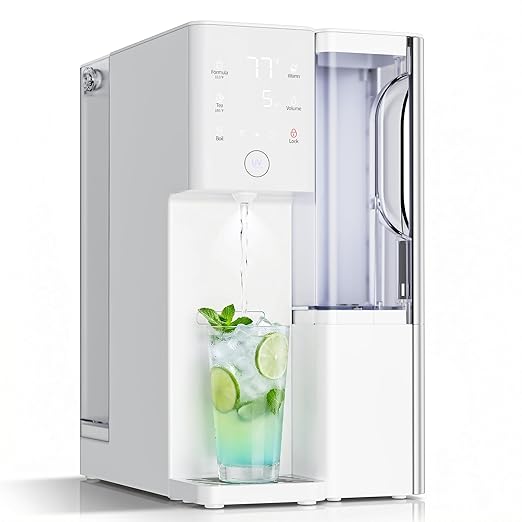 Water Filter Countertop Reverse Osmosis System 5-in-1 Countertop Water Filtration, 4:1 Pure to Drain, No Installation Required Portable Water Purifier