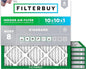 Filterbuy 10x10x1 Air Filter MERV 8 Essential Dust & Allergy Defense (6-Pack), Electrostatic Pleated HVAC AC Furnace Filters Replacement, Made in USA (Actual Size: 9.50 x 9.50 x 0.75)