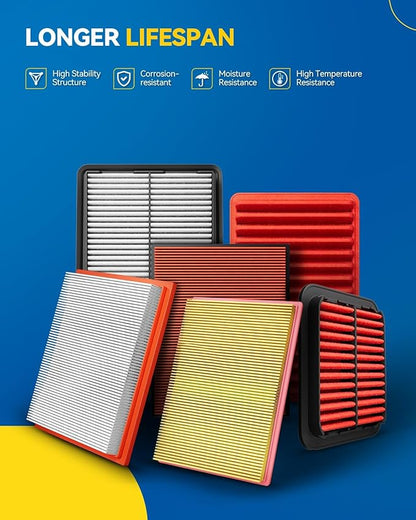 PHILTOP Engine Air Filter CA10171 Replacement for Camry 2007-2009 2.4L, Camry 2010-2017 2.5L, Venza 2009-2016 2.7L - Gas L4 Engine
