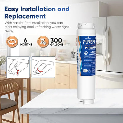 PUREPLUS 9000194412 NSF 53&42 Certified Refrigerator Water Filter Replacement for Bosch Ultra Clarity BORPLFTR10,REPLFLTR10, 11034152, 644845,B26FT70SNS, B22CS80SNS, B22CS50SNS, Haier 0060820860,3PACK