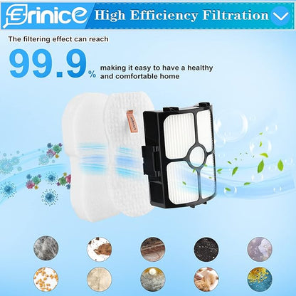 HZ4002 Filter Replacement for Shark HZ3002 HZ3000 Stratos Ultralight Corded Stick Vacuum Accessories Spare Part, 2 HEPA & 4 Foam & Felt Filters Kit, Compare to Part # XFFKHZ3000 XHFHZ3000
