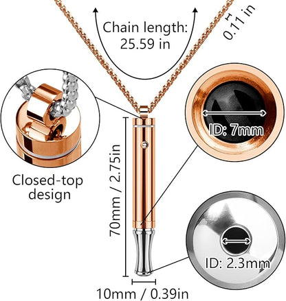 ASTOFLI Quit Smoking Breathing Necklace for Adults - Flavored Stress Breathing Necklace Stop Smoking for Women - Breathlink for Men Meditation Breathe Anxiety Whistle Necklaces inhaler Breathlace