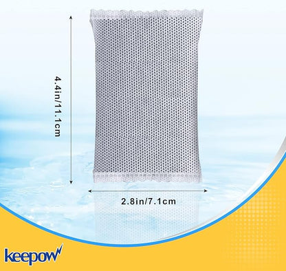KEEPOW 8 Pack Activated Charcoal Odor Absorber Filter Refills for iTouchless Trash Cans, Trash Can Odor deodorizer-Charcoal Odor Absorbing Bags, Each 4-Pack Fits an 8-gallon or Larger Trash Can