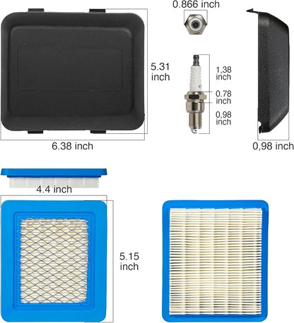 Compatible with Honda Lawn Mower Air Filter GCV160 GVC 190 Air Filter 17211-ZL8-023 17231-Z0L-050 Fit For Honda Mower GCV160 170 Cover For Fuel Pressure Parts Filters Push (Pack 6)