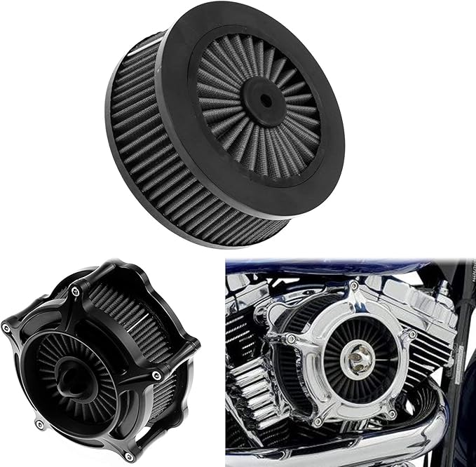 HDBUBALUS Motorcycle Air Filter Inner Element Fit for Harley Sportster Dyna Softail Touring 1 Pcs (Grey)