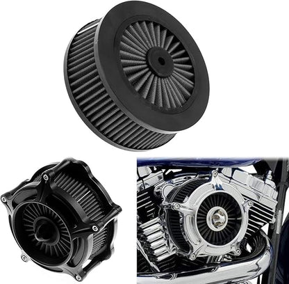HDBUBALUS Motorcycle Air Filter Inner Element Fit for Harley Sportster Dyna Softail Touring 1 Pcs (Grey)