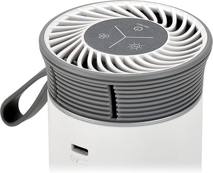 GermGuardian Portable Allergen Air Purifier for Small Spaces with USB Cable, Captures Dust, Pollens, Mold Spores, UV-C Light Helps Reduce Germs, 7” White, AC085
