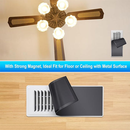 Magnetic Floor Register Vent Covers, 4 x 10 Inch Superior Hold Vent Covers for Home, Air Vent Covers for Sealing Floor, Wall, and Ceiling Registers, RV and HVAC