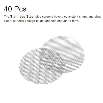 MECCANIXITY Pipe Screen Stainless Steel Screens, 3/4 Inch (19mm) Diameter for Pipe Filter, Pack of 40