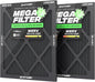PuroAir MegaFilter - 16x20x1 Air Filter MERV 13 Activated CarbonTech Defense - Heavy Duty 3 Layer Furnace Filters Allergens, Pollen, Dust, Pet Dander, Smoke, Odors - HVAC Air Filter 16x20x1 (2-Pack)