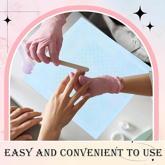 400 Sheets Nail Dust Collector Filter Paper Disposable Nail Dust Suction Collector Filters Paper Sheets Portable for Salon Spa Tech Supplies Accessories (Blue)