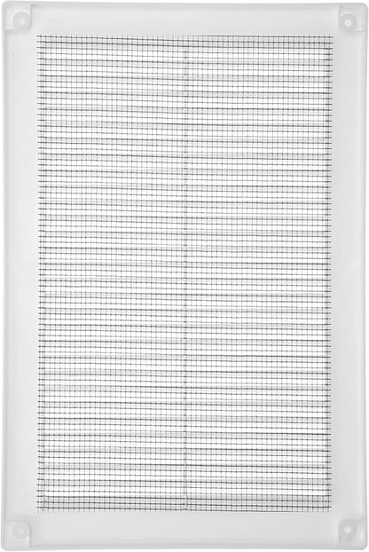 Vent Systems 8'' x 12'' Inch White Soffit Vent Cover - Pack of 100 - Flat Square Air Vent Louver - Grille Cover - Built-in Insect Screen - HVAC Vents for Bathroom, Home Office, Kitchen 8x12 Inch
