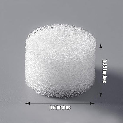100 Pieces Air Filter Sponge for Compressor System Accessories Round White Sponge Air Filter Replacement for Compressor System (White)