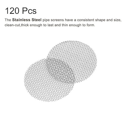 MECCANIXITY Pipe Screen Stainless Steel Screens, 19/32 Inch (15mm) Diameter for Pipe Filter, Pack of 120